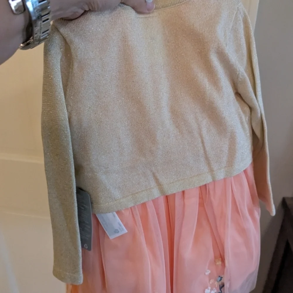 DISNEY SET Thumper Bunny Dress And Cardigan NWT